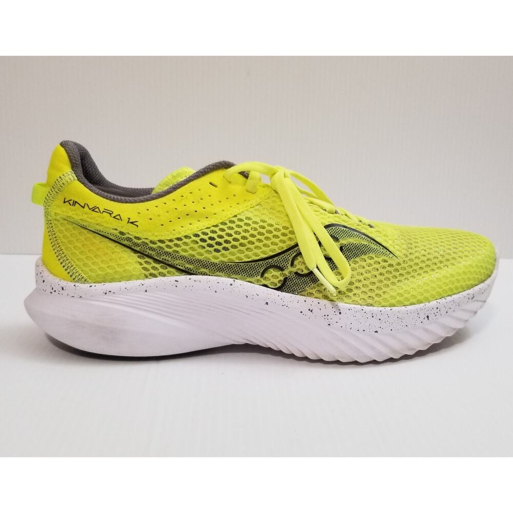 Saucony Kinvara 14 Running Shoes Mens Size 8 Citron Highlighter Green Yellow GUC